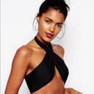 Crossover Halter Bikini Top